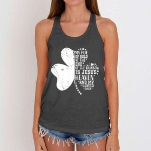 Christian St Patricks Day Wo Religious Women's Knotted Racerback Tank