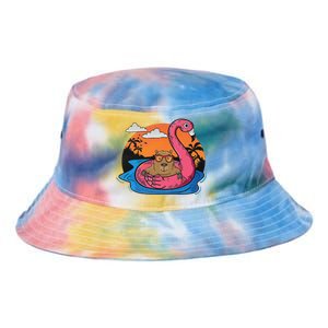 Capybara Swimming Pool Lover Flamingo Capybara Tie Dye Newport Bucket Hat