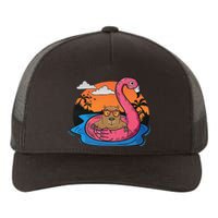 Capybara Swimming Pool Lover Flamingo Capybara Yupoong Adult 5-Panel Trucker Hat