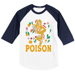 Cobra Snake Poisonous Serpents Lover Snake Handler Baseball Sleeve Shirt