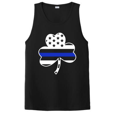 Cop St Patrick's Day American Usa Flag Irish Police Gift PosiCharge Competitor Tank