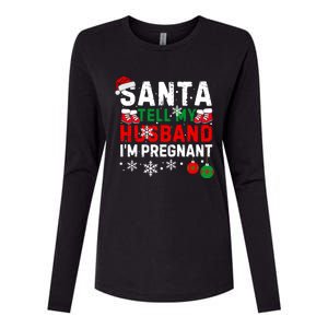 Christmas Santa Pregnancy Announcet Xmas Pregnant Gift Womens Cotton Relaxed Long Sleeve T-Shirt