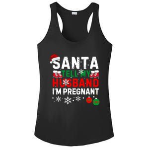 Christmas Santa Pregnancy Announcet Xmas Pregnant Gift Ladies PosiCharge Competitor Racerback Tank