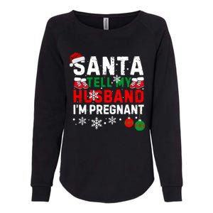 Christmas Santa Pregnancy Announcet Xmas Pregnant Gift Womens California Wash Sweatshirt