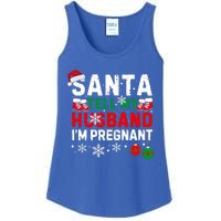 Christmas Santa Pregnancy Announcet Xmas Pregnant Gift Ladies Essential Tank