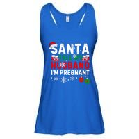 Christmas Santa Pregnancy Announcet Xmas Pregnant Gift Ladies Essential Flowy Tank