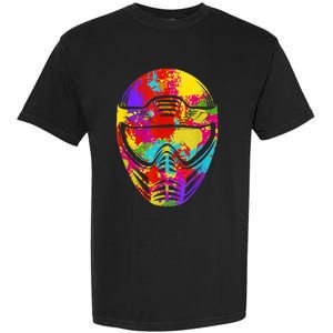 Color Splash Paintball Mask Paintballer Paintballing Garment-Dyed Heavyweight T-Shirt