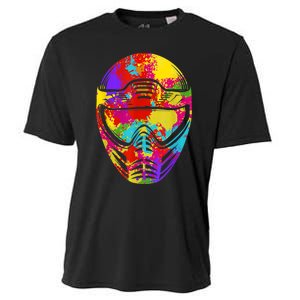 Color Splash Paintball Mask Paintballer Paintballing Cooling Performance Crew T-Shirt