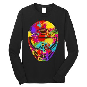 Color Splash Paintball Mask Paintballer Paintballing Long Sleeve Shirt