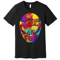 Color Splash Paintball Mask Paintballer Paintballing Premium T-Shirt