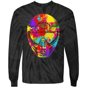 Color Splash Paintball Mask Paintballer Paintballing Tie-Dye Long Sleeve Shirt