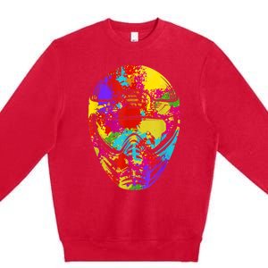 Color Splash Paintball Mask Paintballer Paintballing Premium Crewneck Sweatshirt