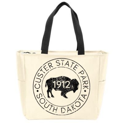 Custer State Park South Dakota Buffalo Hiking Travel Zip Tote Bag
