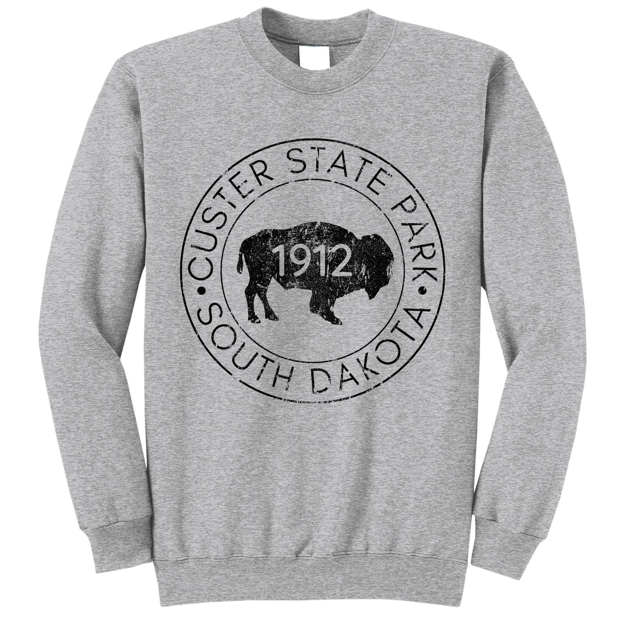 Custer State Park South Dakota Buffalo Hiking Travel Tall Sweatshirt