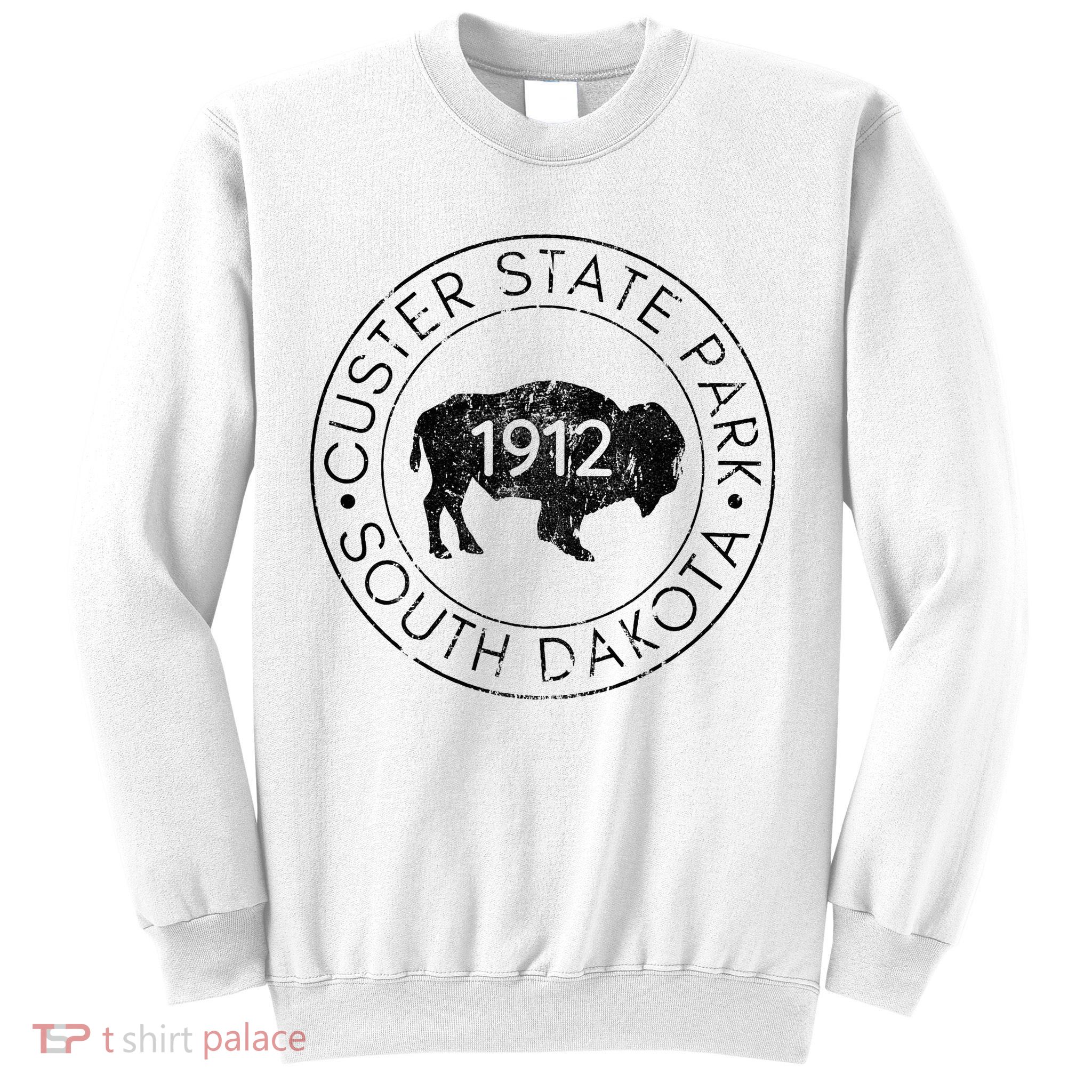 Custer State Park South Dakota Buffalo Hiking Travel Sweatshirt