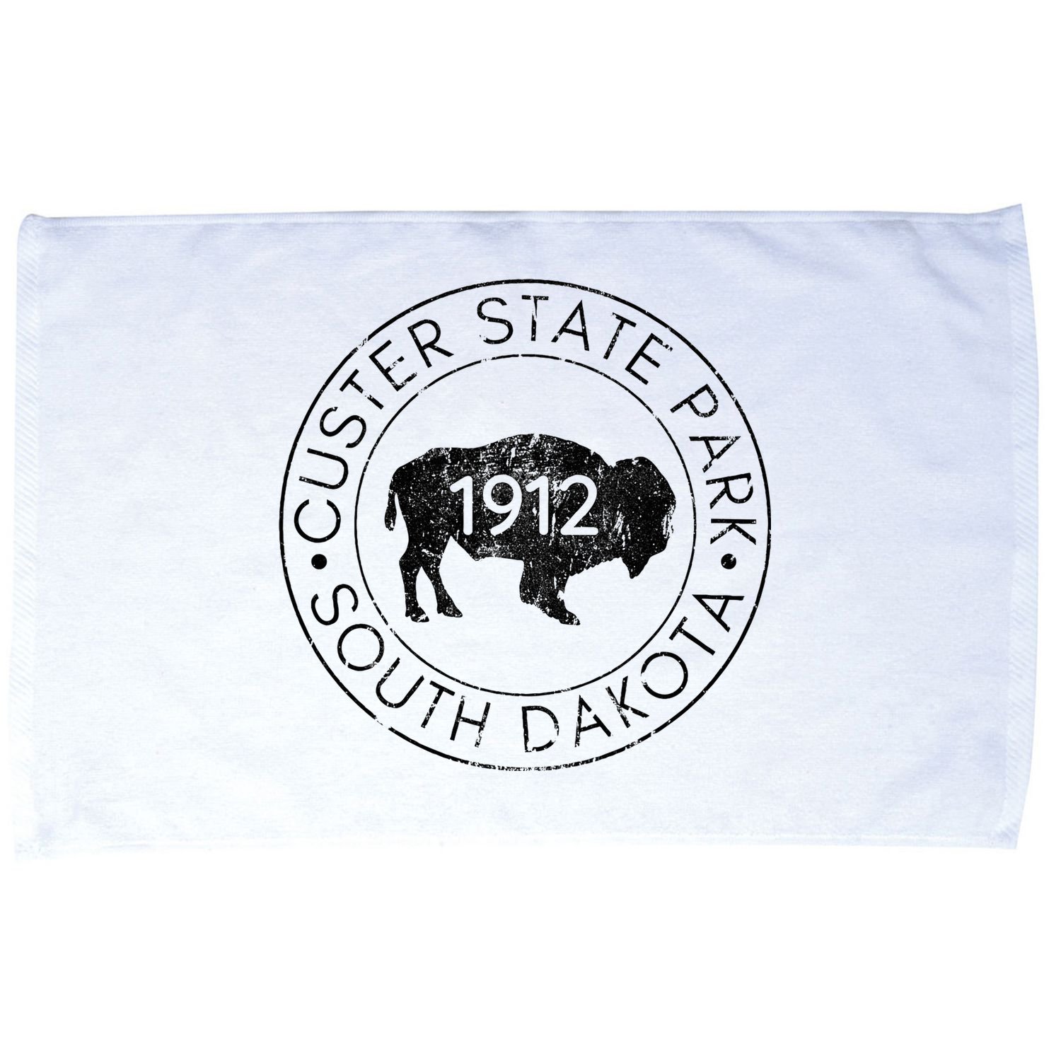 Custer State Park South Dakota Buffalo Hiking Travel Microfiber Hand Towel