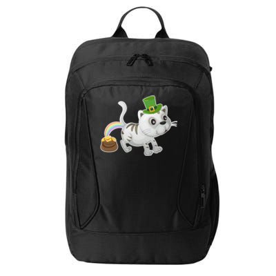 Cat St Patrick's Day Cat Lovers Leprechaun Lucky Irish Green Gift City Backpack