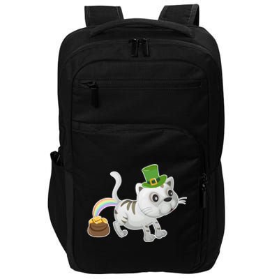 Cat St Patrick's Day Cat Lovers Leprechaun Lucky Irish Green Gift Impact Tech Backpack