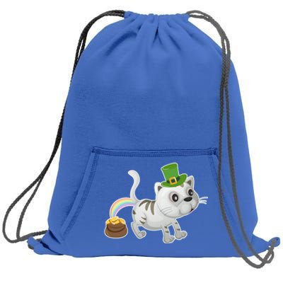 Cat St Patrick's Day Cat Lovers Leprechaun Lucky Irish Green Gift Sweatshirt Cinch Pack Bag