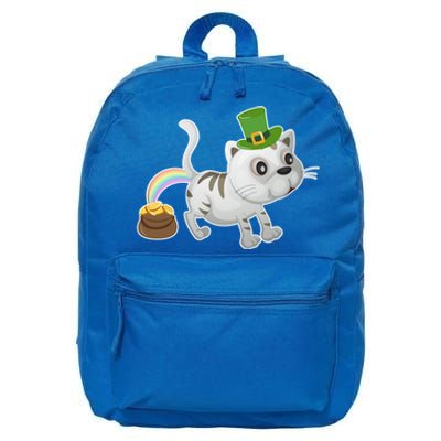 Cat St Patrick's Day Cat Lovers Leprechaun Lucky Irish Green Gift 16 in Basic Backpack