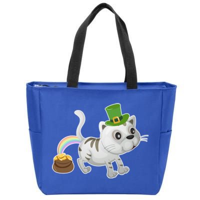 Cat St Patrick's Day Cat Lovers Leprechaun Lucky Irish Green Gift Zip Tote Bag