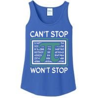 Can't Stop Pi Won't Stop Math Pi Day Gift Ladies Essential Tank