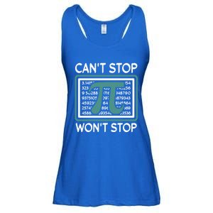 Can't Stop Pi Won't Stop Math Pi Day Gift Ladies Essential Flowy Tank