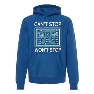 Can't Stop Pi Won't Stop Math Pi Day Gift Premium Hoodie