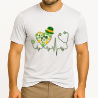 Cute St Patricks Day Lucky Shamrock Clover Stethoscope Performance Shirt