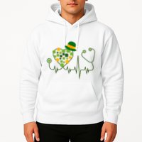 Cute St Patricks Day Lucky Shamrock Clover Stethoscope Hoodie