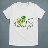 Cute St Patricks Day Lucky Shamrock Clover Stethoscope T-Shirt