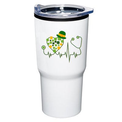 Cute St Patricks Day Lucky Shamrock Clover Stethoscope Tumbler