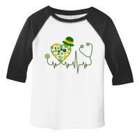 Cute St Patricks Day Lucky Shamrock Clover Stethoscope Toddler Fine Jersey T-Shirt