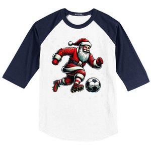 Christmas Soccer Player Sport Lover Santa Hat Xmas Pajamas Baseball Sleeve Shirt