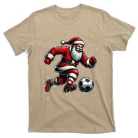 Christmas Soccer Player Sport Lover Santa Hat Xmas Pajamas T-Shirt