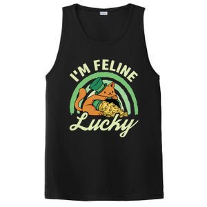 Cat St Patricks Day I'm Feline Lucky Gift PosiCharge Competitor Tank