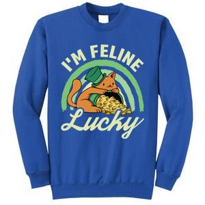 Cat St Patricks Day I'm Feline Lucky Gift Sweatshirt