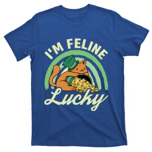 Cat St Patricks Day I'm Feline Lucky Gift T-Shirt