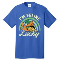 Cat St Patricks Day I'm Feline Lucky Gift Tall T-Shirt