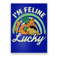 Cat St Patricks Day I'm Feline Lucky Gift Poster