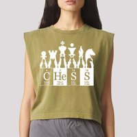 Chess Sets Periodic Table Elements Garment-Dyed Women's Muscle Tee