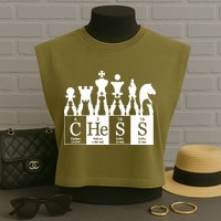 Chess Sets Periodic Table Elements Garment-Dyed Women's Muscle Tee