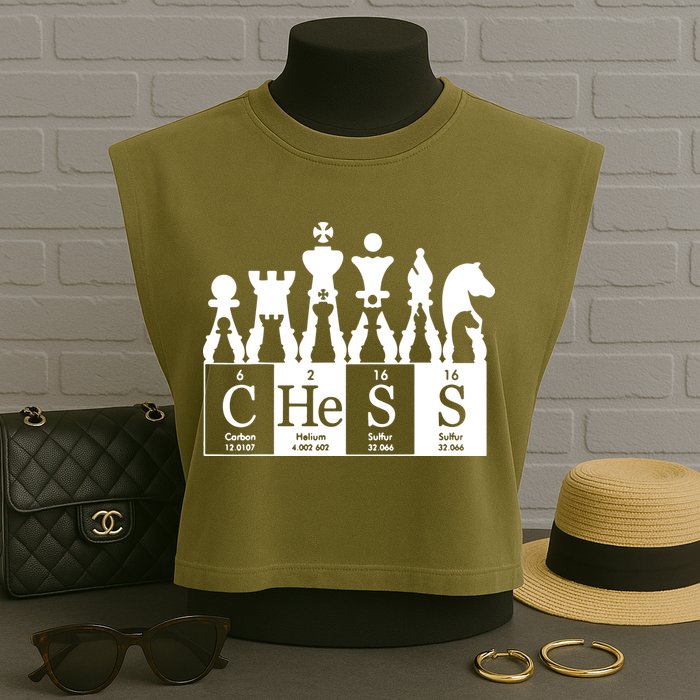 Chess Sets Periodic Table Elements Garment-Dyed Women's Muscle Tee