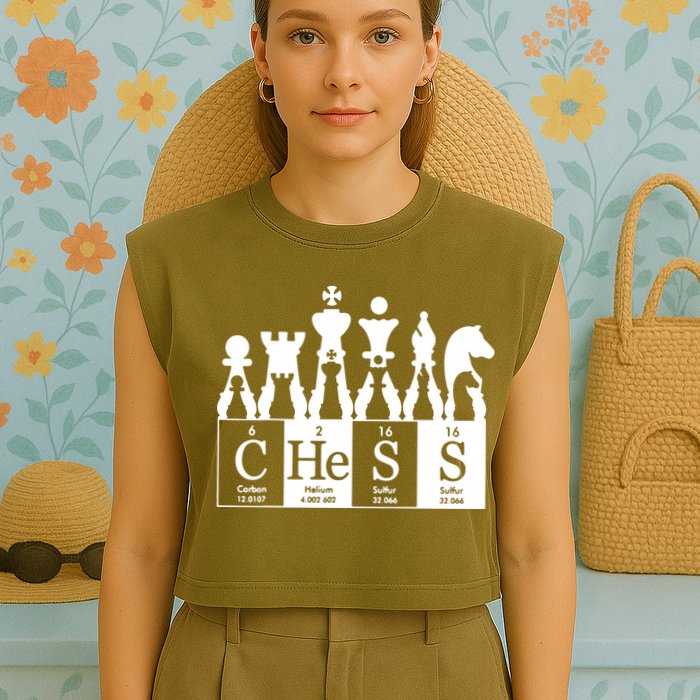 Chess Sets Periodic Table Elements Garment-Dyed Women's Muscle Tee