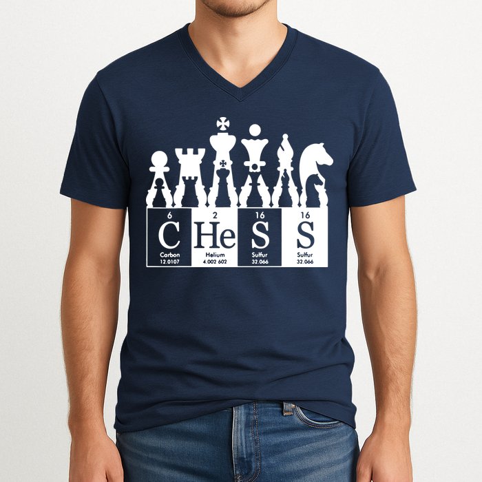 Chess Sets Periodic Table Elements V-Neck T-Shirt