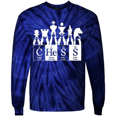 Chess Sets Periodic Table Elements Tie-Dye Long Sleeve Shirt