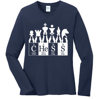 Chess Sets Periodic Table Elements Ladies Long Sleeve Shirt