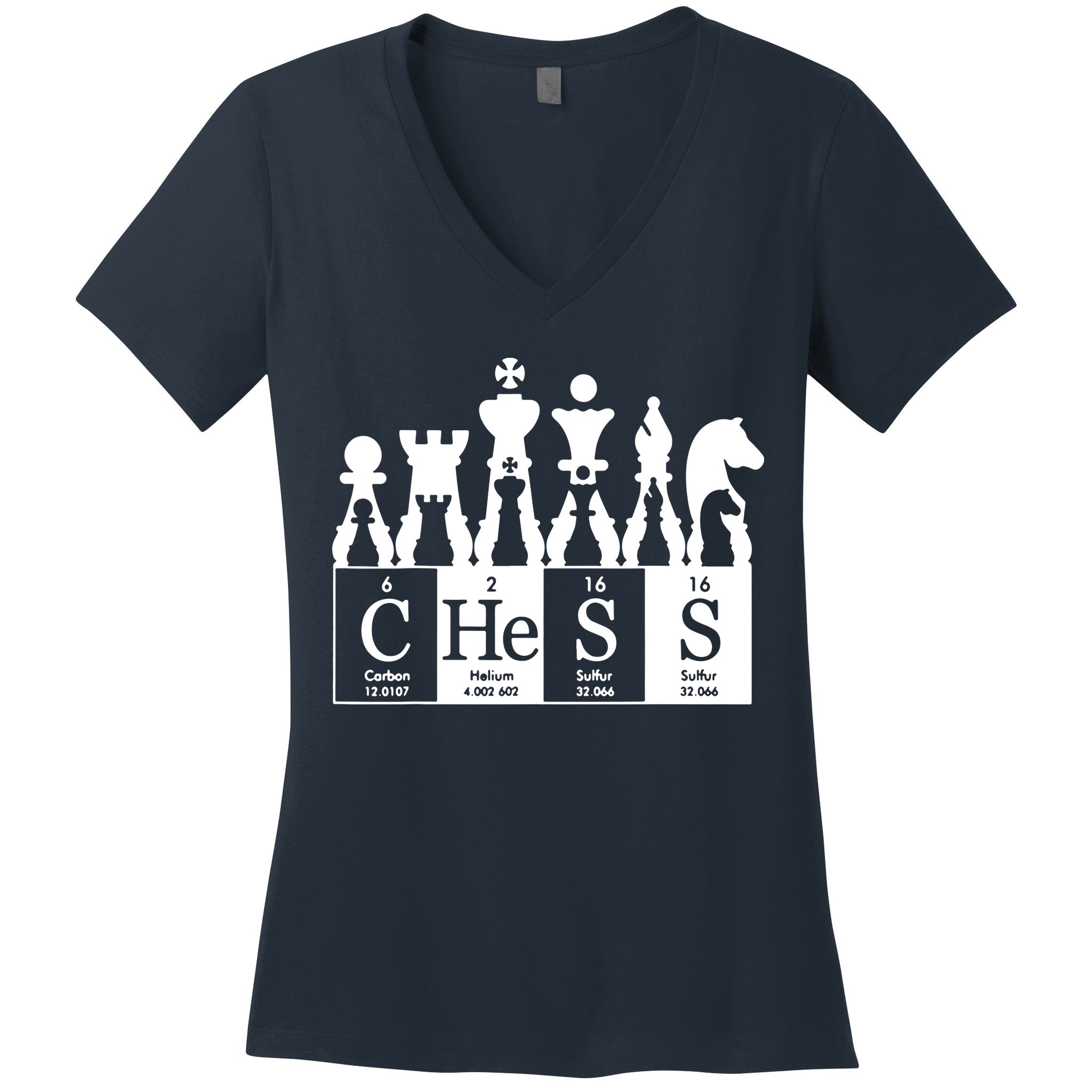Chess Sets Periodic Table Elements Women's V-Neck T-Shirt