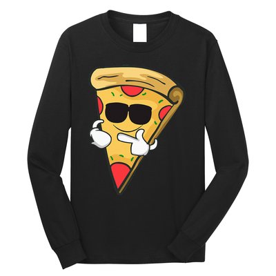 Cool Sunglasses Pizza Long Sleeve Shirt