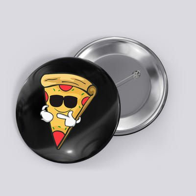 Cool Sunglasses Pizza Button